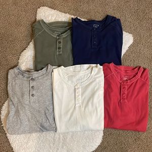 Gap Men’s Set of 5 super soft Henley t shirts